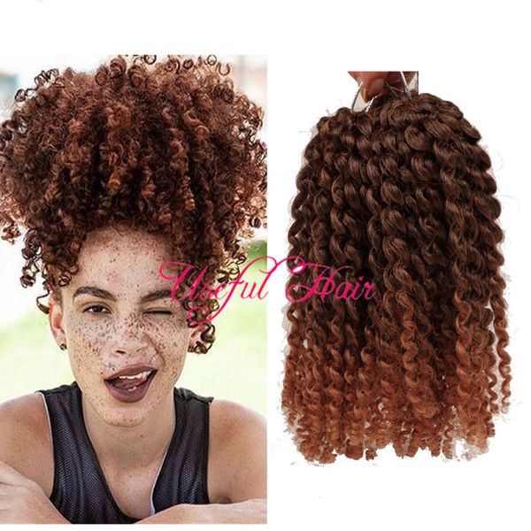 

short 8inch mali bob marlybob malibob synthetic crochet hair extensions 3pcs/set crochet braids for black women kinky curly marlybob hair