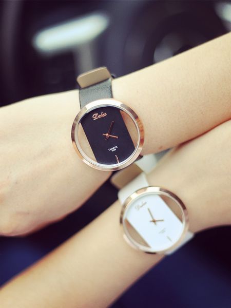 

2015 fashion ladies style watches quartz leather wristwatches for women 004 ing, Slivery;brown