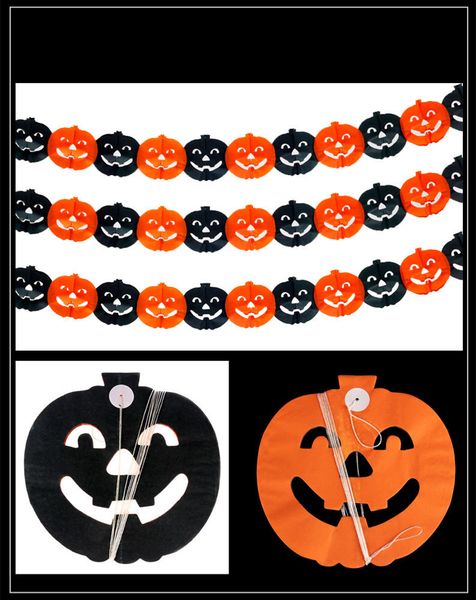 

wholesale-costume party halloween decoration paper chain garland pumpkin witch bat ghost spider skull skeleton decor suppilies