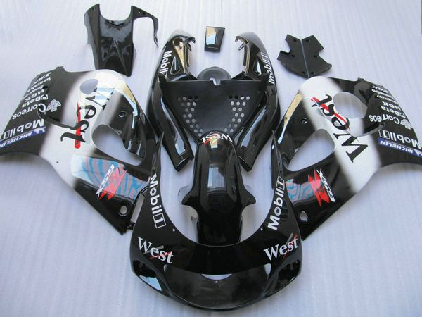 

customize fairing kit for suzuki gsxr600 gsxr750 1996 1997 1998 1999 2000 gsx-r 600 750 96-00 white black west bodywork fairings set gb27