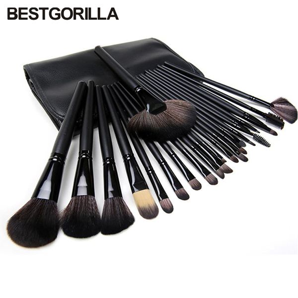 

foundation contour brush with eyebrow brush professional 24pcs makeup brushes set kit with case bag makeup kwasten