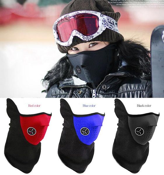 

new neoprene neck warm half face mask winter veil windproof for sport bike bicycle motorcycle ski snowboard outdoor mask, Black