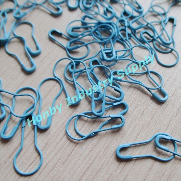 

light blue pear shaped safety pin for hanging tags diy craft and jewerly making, Silver