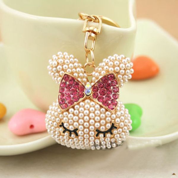

fashion keyring holder,rabbit head key chains,purse/handbag charms,nice gift real gold plated alloy keyring,ing, Slivery;golden