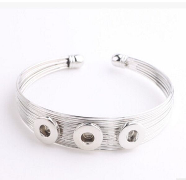 

european silver new arrival style 18mm snap jewelry accessories bracelet noosa button snap button giner button bracelet bangle, Golden;silver