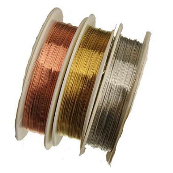 

metal wire for making jewelry bracelet necklaces metal brass ropes string thread mix set 0.4mm new diy fashion jewelry accessories 10m 10pcs, White;red