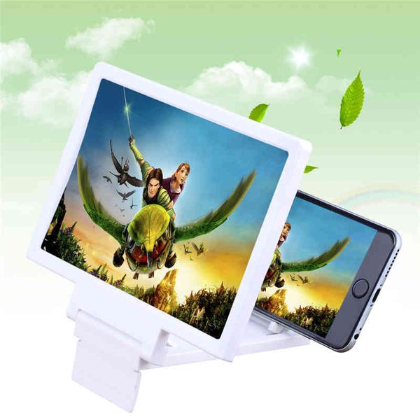3D-Vergrößerungsbildschirm F1 Handy-Bildschirmlupe Verstärker mit Stander Klappbarer HD-Expander Lupenhalter für Telefon