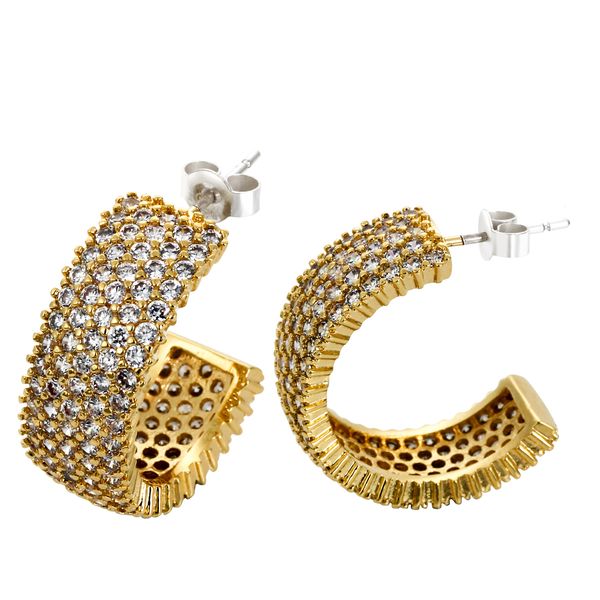 

new arrival earings stud earrings lead 8k plated with of cubic zircon women party casual ing, Golden;silver