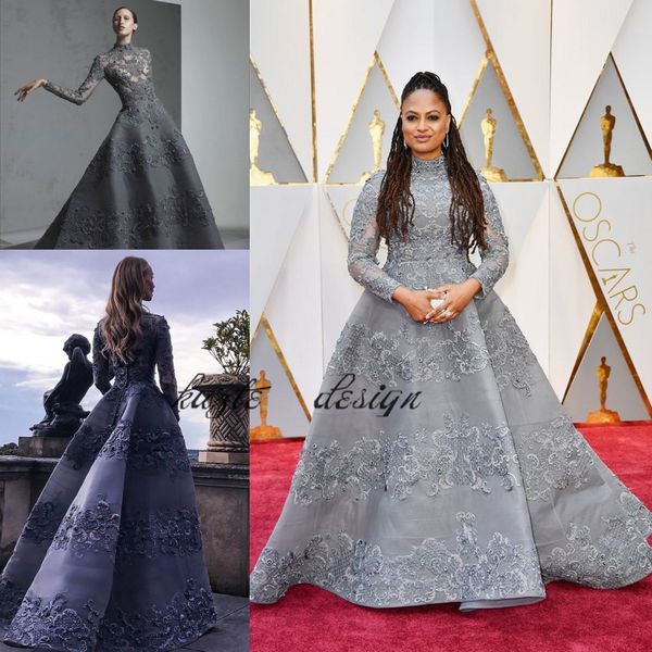 

krikor jabotian дубай арабский случаю выпускного вечера платья 2018 скромный серебряный гэри с длинным рукавом кружева бисером цветочные плю, Black;red