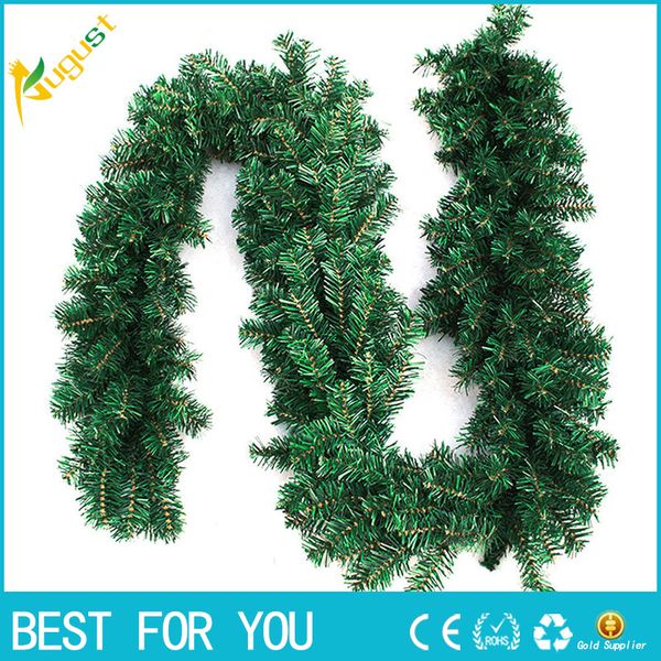 2020 2 7m 9ft Artificial Green Wreaths Christmas Garland Fireplace