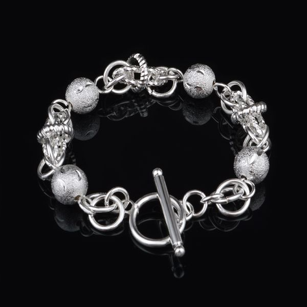 Spedizione gratuita con numero di tracciamento Vendita superiore Bracciale in argento 925 Sabbia tra perline flash Bracciale Gioielli in argento 10 Pz / lotto a buon mercato 1575