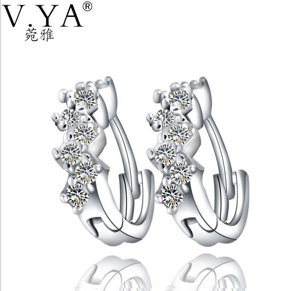 

wholesale- luxury 100% real 925 sterling silver earrings for women s925 silver hoop earring new fine jewelry ce146, Golden;silver