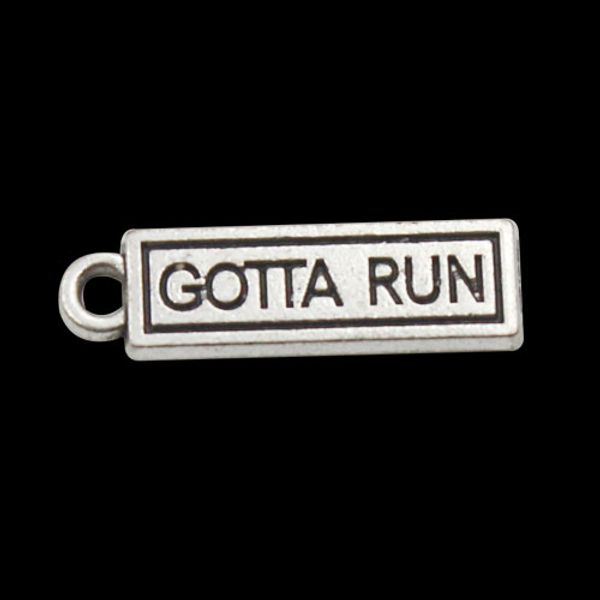 

Горячее Сообщение Подвески Сплав GOTTA RUN Старинные Подвески Марафон Спорт Бегун По