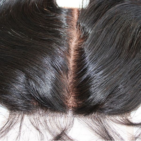 

10a silk base closure 4x4 virgin brazilian hair lace closure unprocessed hair swiss lace bleached knots, Black;brown