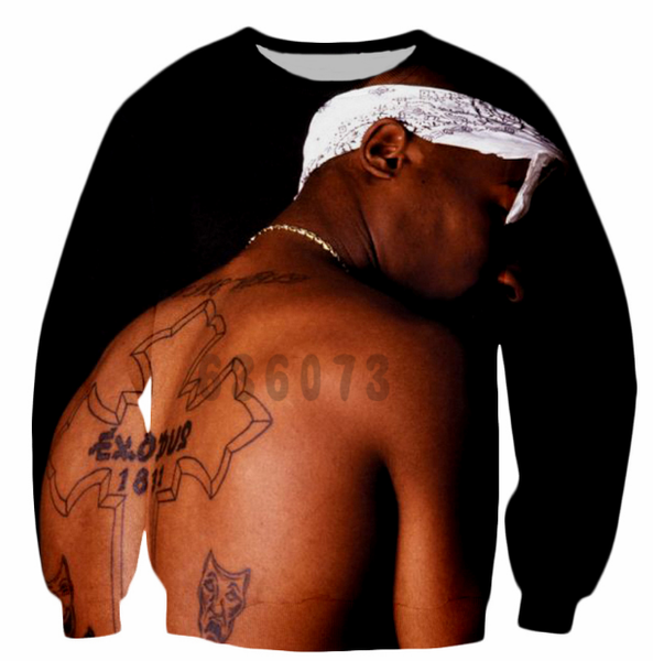 

fashion women/men 2pac tupac funny 3d printed sweatshirts hoody long sleeves s---5xl b6, Black