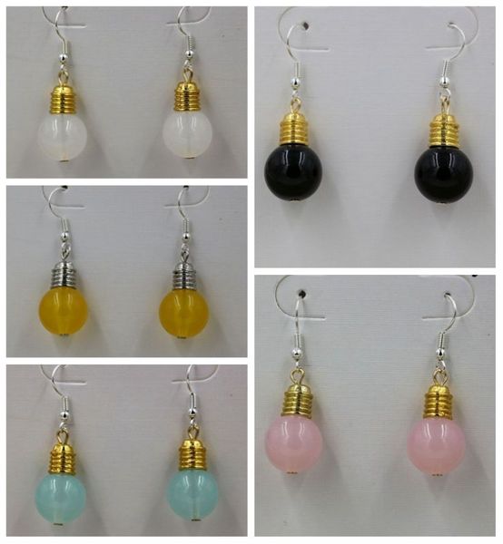 

горячо ! серьга, 20 пар стеклянная лампа шарм серьги покрытием серебряный рыболовный крючок уха провода 43x13.5мм, Silver