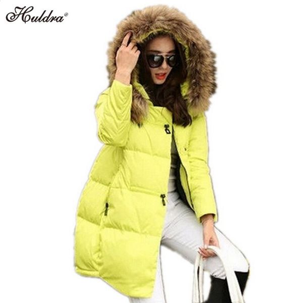 

wholesale- 1pc 2017 winter jacket women cotton padded winter coat women parka thick fur hood plus size jaqueta abrigos mujer q006, Black