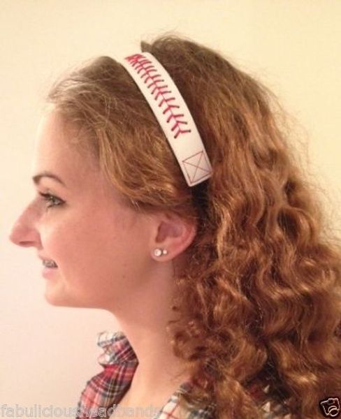 

2018softballsunny stitching sewn leather baseball stadium headband, Silver