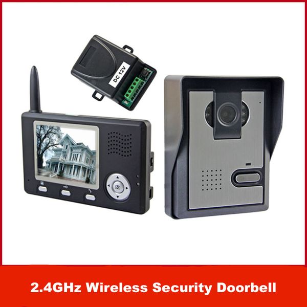 

new brand 2.4ghz wireless 3.5" color video door phone intercom home security doorbell ing