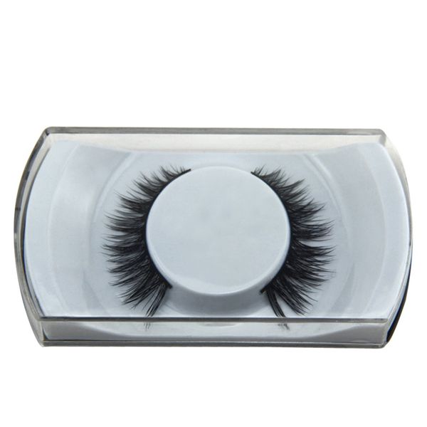 

wholesale-only one pair 3d fashion bushy cross natural false eyelashes minkhair handmade eye lashes ing
