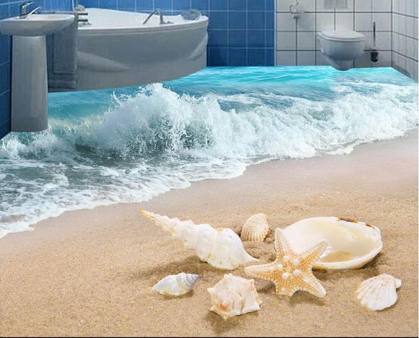 

beautiful romantic beach surf ocean 3d floor 3d flooring for living room and bedroom