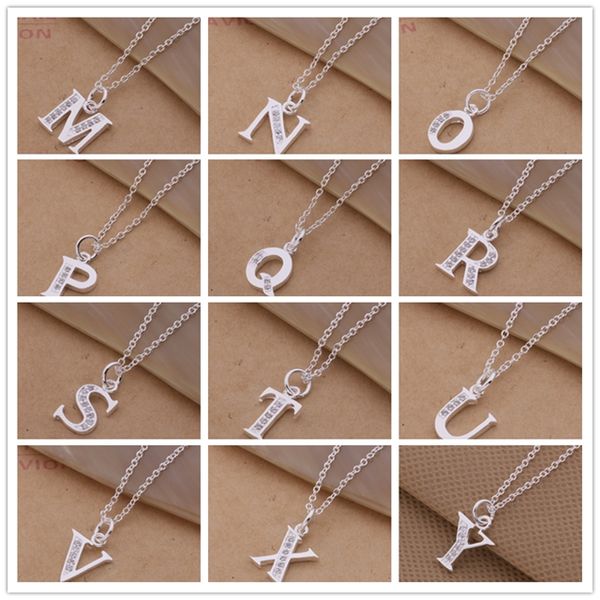 

Смешанная Оптовая письмо ожерелье с Циркон стерлингового серебра 925 покрытием лю