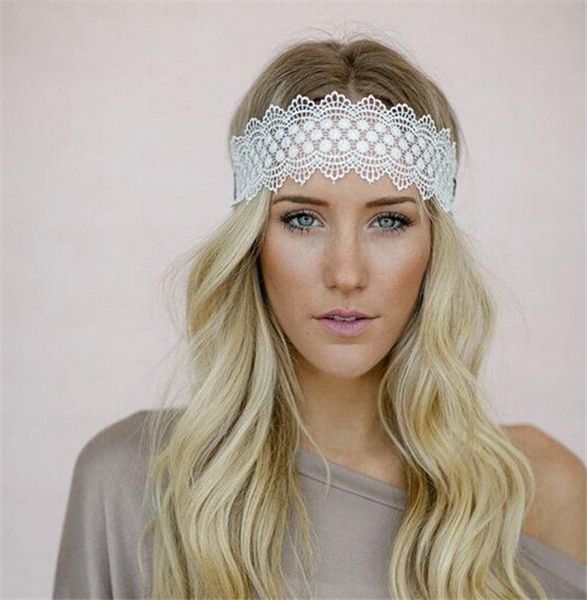 

bohemia sweet bride wedding lace hair bands женщины леди повязки эластичный мода аксессуары для волос новый дизайн dcbj698, Silver