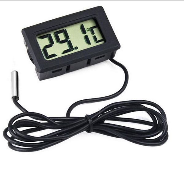 Mini LCD Termometro digitale Sensore di temperatura Termometri per frigorifero e congelatore -50 ~ 110C Controller GT nero FY-10 Temperature 2022