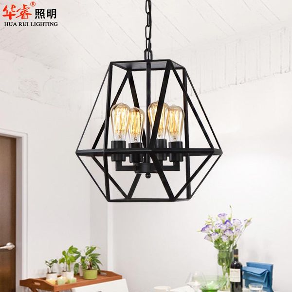 Industrial Style Antique Wrought Iron Art Birdcage Pendant Lighting Industrial Style Antique Wrought Iron Art Birdcage Pendant Lighting Loft E27 Edison Bulb Chandelier