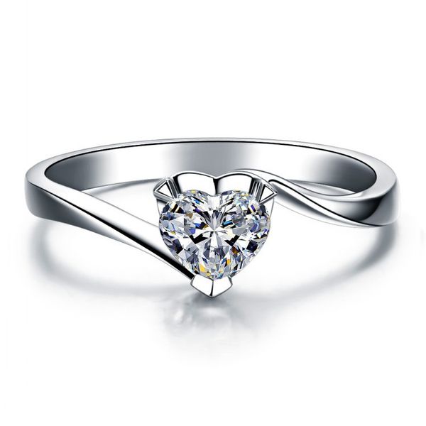 

1ct sona diamond moissanite diamond ring set gold-plated sterling silver finger pt950, Golden;silver