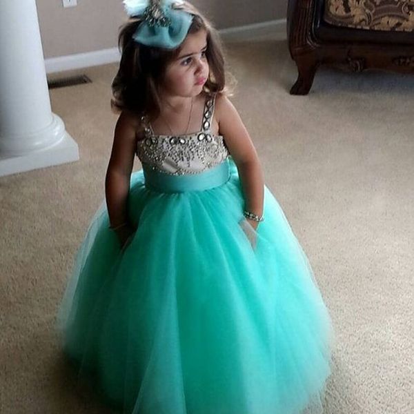 

мятно-зеленый лавандовый кристалл из бисера милые платья прекрасных цветочниц 2020 спагетти ремни длиной до пола для девочек конкурсные плат, White;blue
