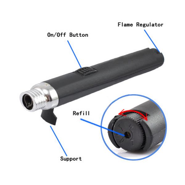 Super Portable Jet Pencil Torch Butano Gas Lighter 902 Mini Jet Pencil Flame 503 Torcia Butano Gas Carburante Saldatura Saldatura Accendino