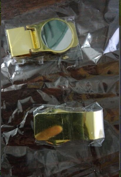 

money clip gold and silver diy wallet stainless steel wallet dia 26.5mm diy jelwery new arrival, Black