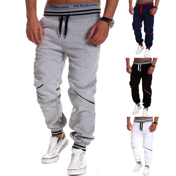 

wholesale-men pants sport jogging sweatpants mens joggers cargo harem pantalones hombre outdoor hip hop trousers pantalon homme 8755, Black
