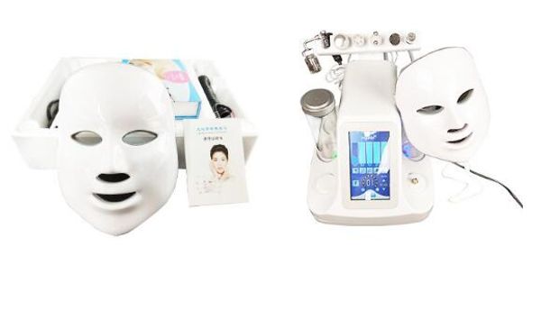

7 in 1 hydra facial water dermabrasion ultrasonic rf oxygen spray gun skin deep cleansing 7 colors led mask spa home use beauty machine