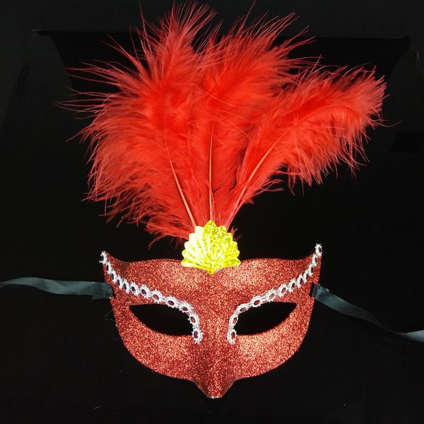 

Bright Color Masquerade Women Mask Half Face Venice Bar Party Performance Cosplay Mask Halloween Decoration Festive Supplies 20pcs/lot SD444