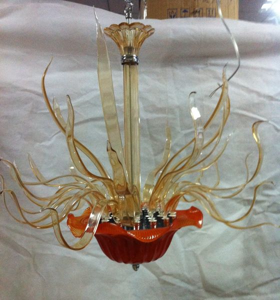 

100% mouth blown ce ul borosilicate murano glass dale chihuly art special art gallery led light