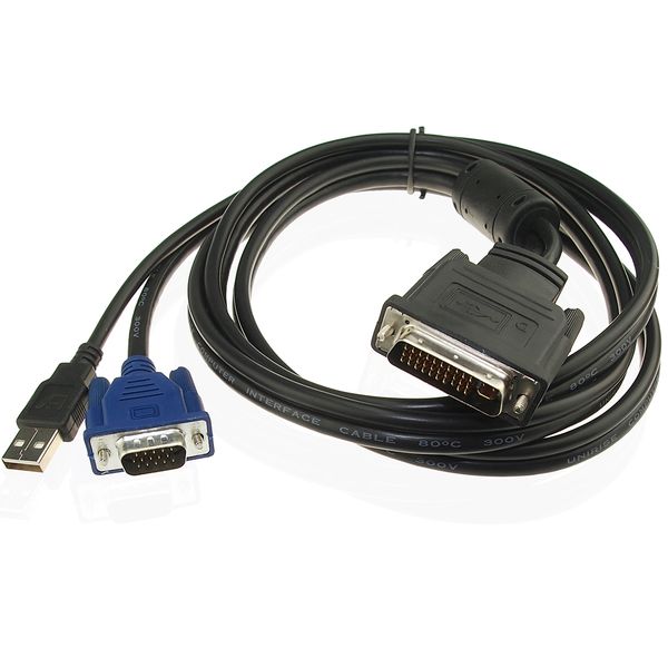 

dvi m1-da 30+5 pin to 15pin vga & usb projector cable 1.8m connect lcd monitor with 30+5pin interface display card( 30+5 )pin male