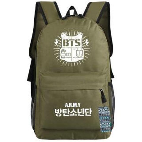 

green blue black backpack bts day pack bulletproof boy scouts school bag cartoon packsack quality rucksack sport schoolbag outdoor daypack