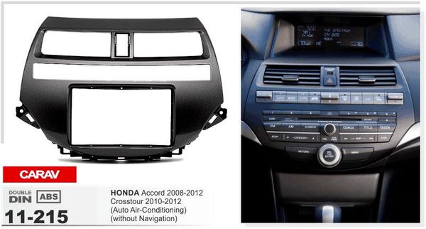 Carav 11 215 Top Quality Radio Fascia For Honda Accord 2008 2012 Crosstour Stereo Fascia Dash Cd Trim Installation Kit Truck Accessories Interior