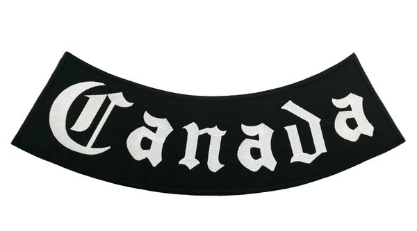 

Outlaw Canada Rocker Embroidered Iron On Patch Motorcycle Biker Club MC Front Jacket Vest Patch Detailed Embroidery