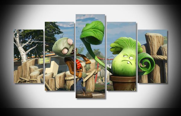 Compre 4970 Plants Vs Zombies 2 Jardín Guerra Cartel Estiran La Decoración Del Hogar Enmarcado Fresco Galería De Impresión De La Pared Del Abrigo Del - 