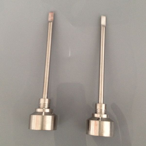 

new domeless titanium nail titanium carb cap stainless steel dabber for glass bong hookah vs ceramic nails