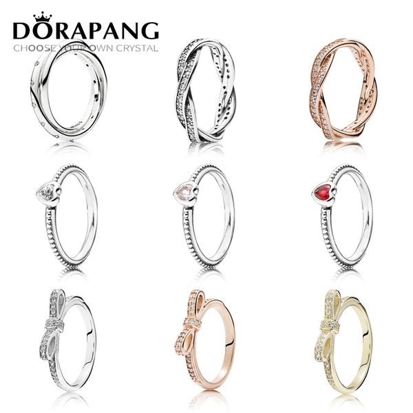 

DORAPANG 925 стерлингового серебра 14 K золотой цвет кольца для женщин розовое золото ка