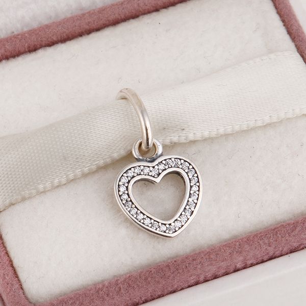 

fits pandora diy charms bracelet 2015 new 925 sterling silver love hearts charms pendants for women pave clear zircon jewelry, Bronze;silver