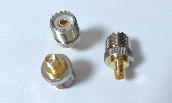 100 ADET UHF Kadın SO-239 jack SMA dişi jack RF düz adaptör konnektörü