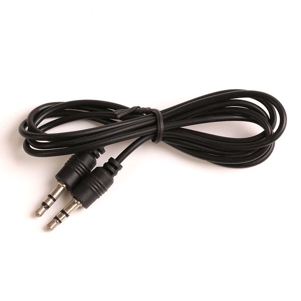 Commercio all'ingrosso 100 pz pin da 3,5 mm a pin da 3,5 mm stereo cavo audio jack per cuffie colore nero