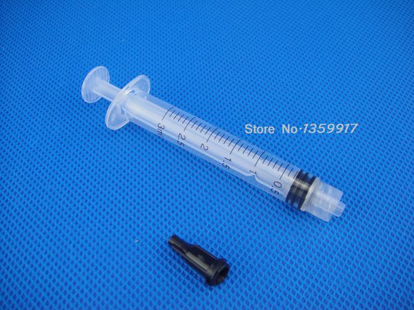 

100 sets / lot dispensing syringes 3cc 3ml plastic with tip cap