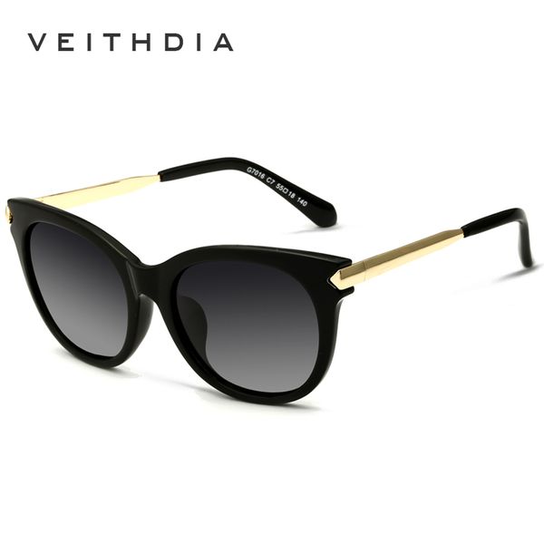 

veithdia tr90 vintage large sun glasses polarized cat eye ladies designer women sunglasses eyewear and accessories for women 7016, White;black