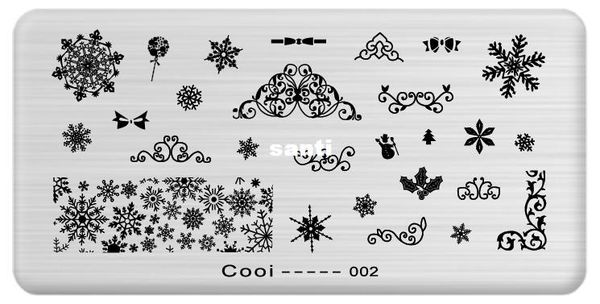 

new arrive nail template cooi series nail art plate stainless steel image konad nail art stamping template diy nail tool kd1, White